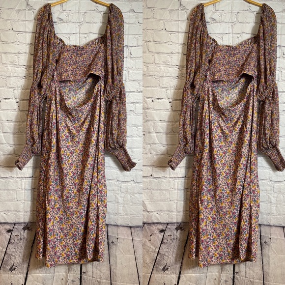 New Free People Aglow Midi Dress $168